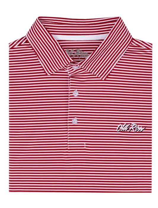 Old Row Striped Polo Red