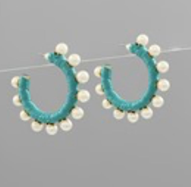 Raffia & Pearl Earrings