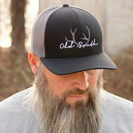 Old South Racked Trucker Hat Black