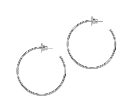 Betty Carre Deauville Hoop Thin Rhodium