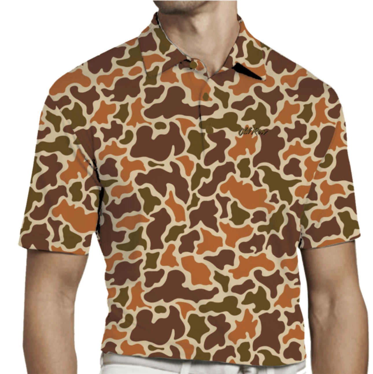 Old Row Brown Camo Polo