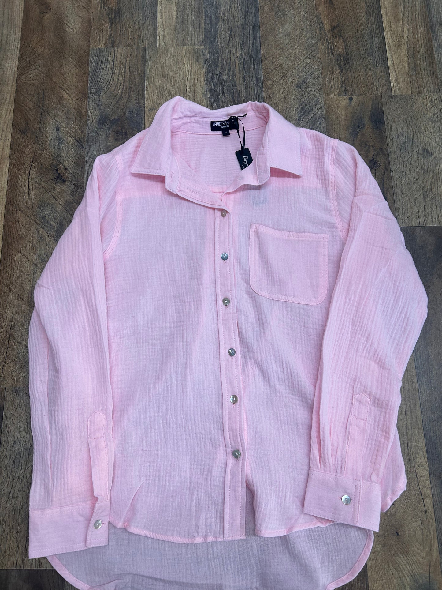 Bennett Pink Mist Button Up