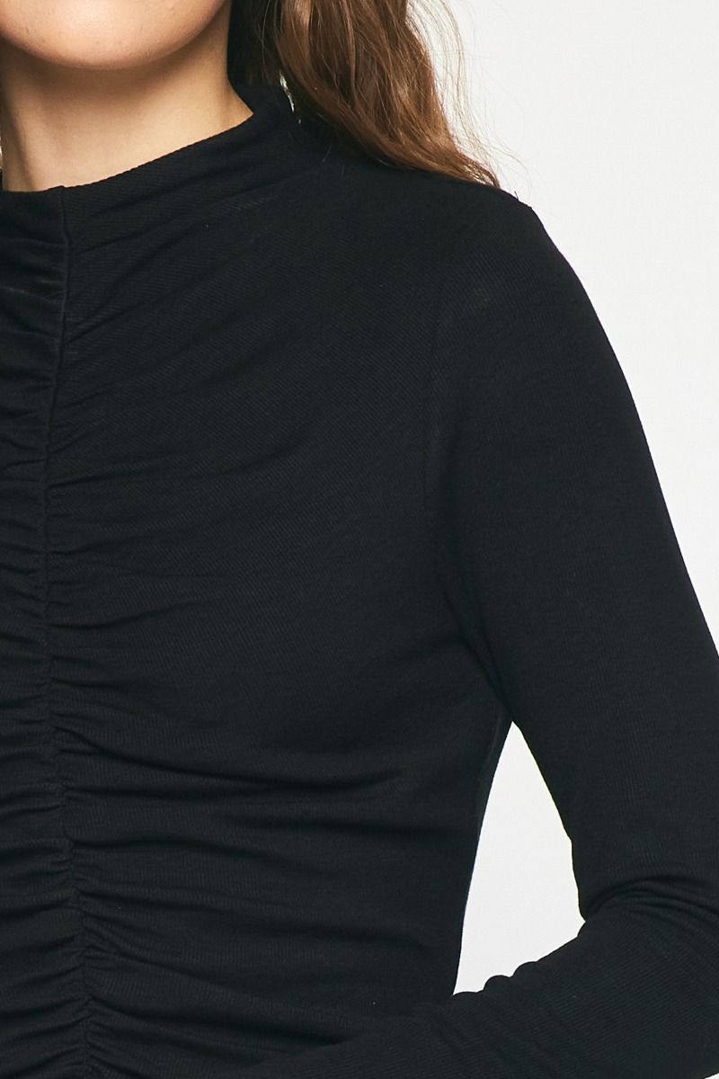 Ribbed Mock Neck Long Sleeve