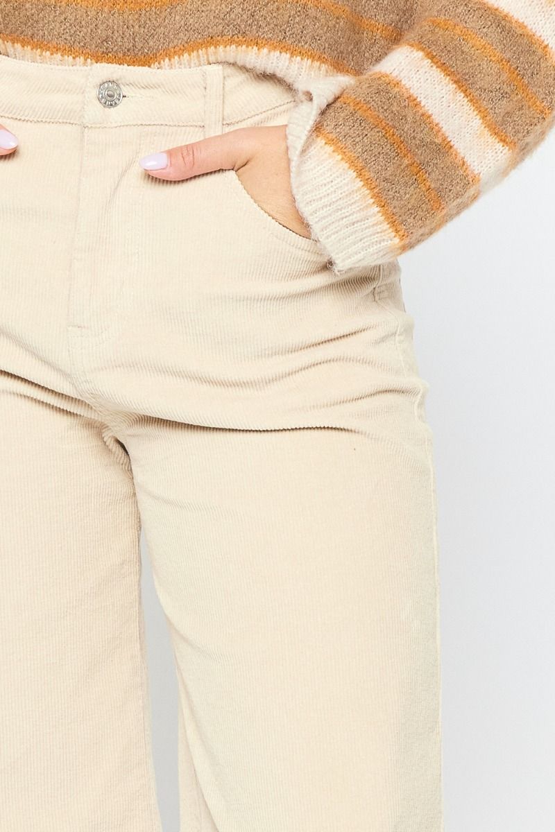 Corduroy High Wasted Wide Leg Pants