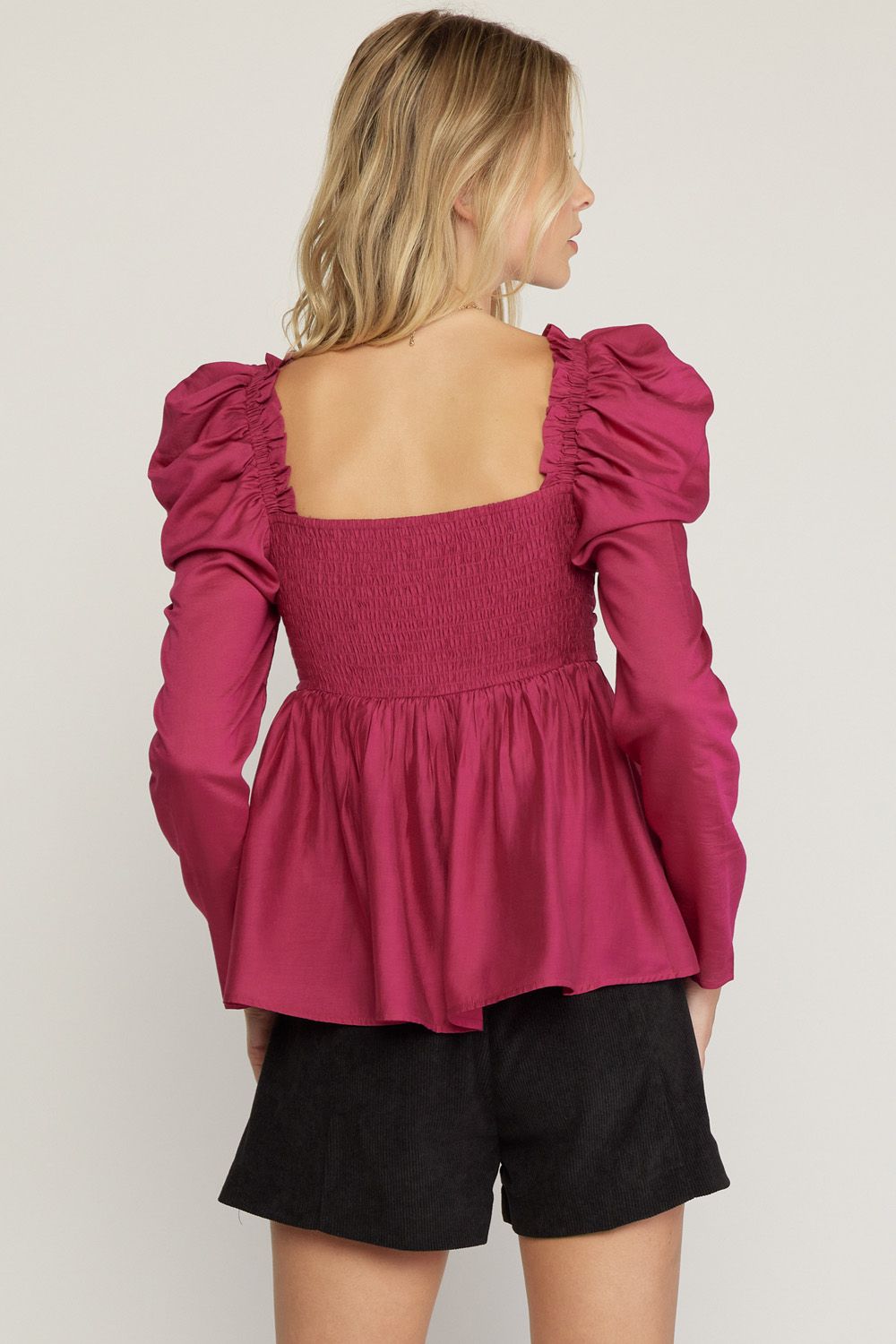 Sweetheart Puff Long Sleeve Top