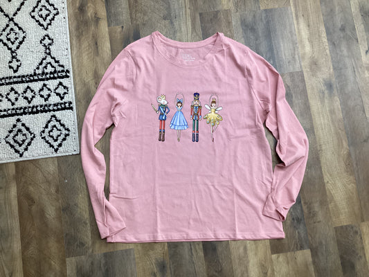 Pink Party Nutcracker Long Sleeve Tee