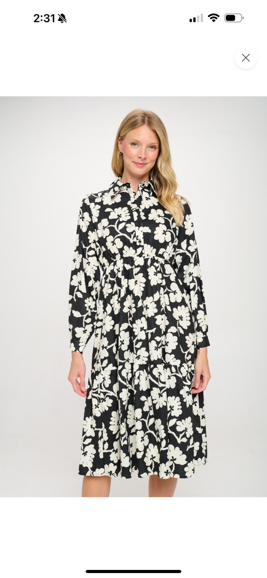 Felicia Floral Midi Dress