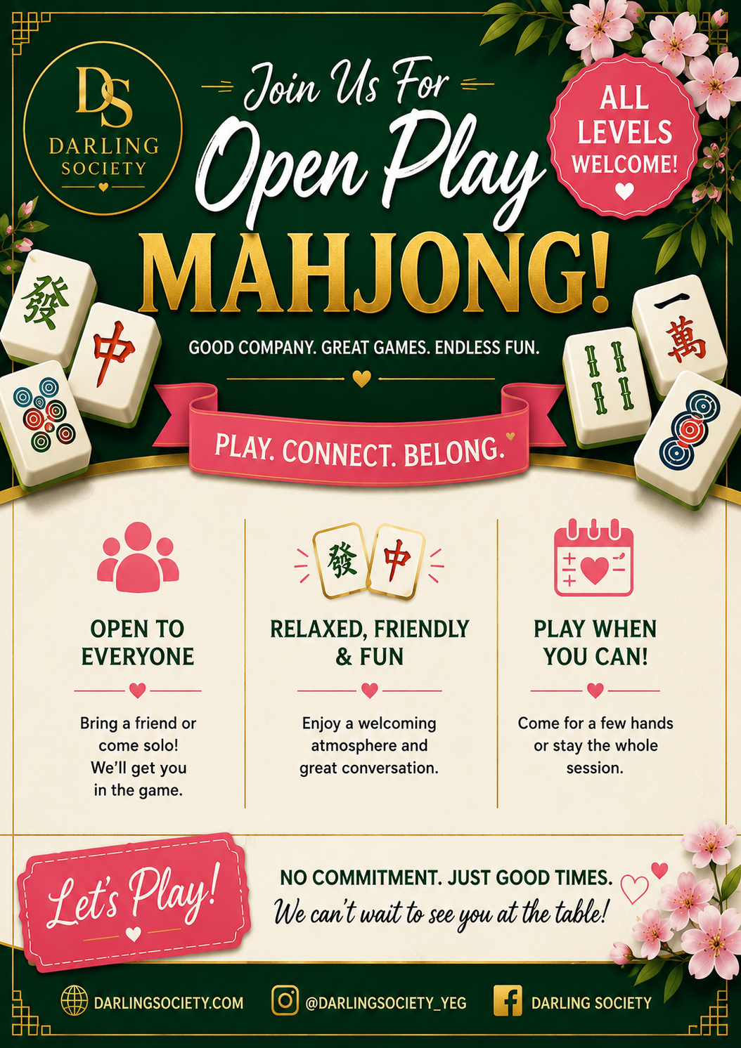 Open Play Mahjong 6/25