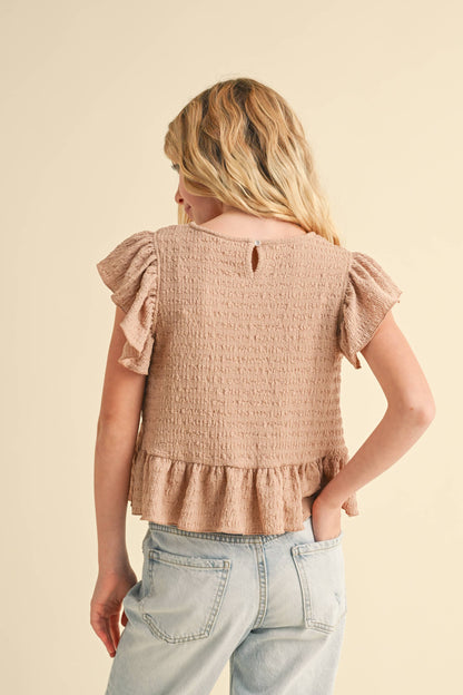 Dusty Rose Twirl Top