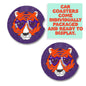 Clemson tiger inspired car coasters 
