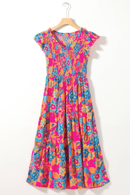Maldives Boho Floral Maxi Dress