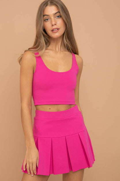 Pink Power Play Tennis Skirt