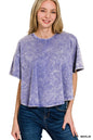 ''._ Washed Cotton Flare Top w/ back patch
