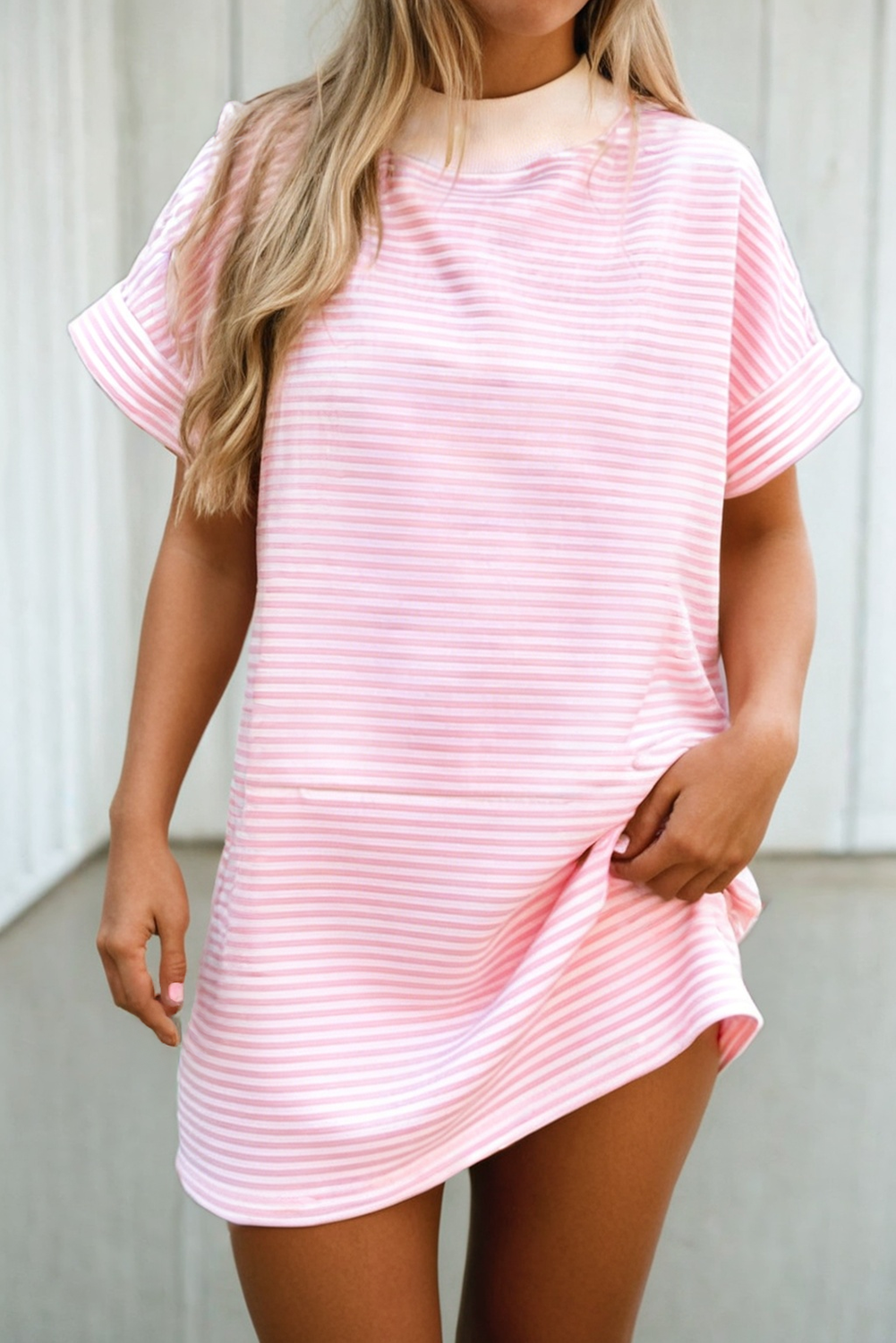 Cotton Candy Mock Neck Dress