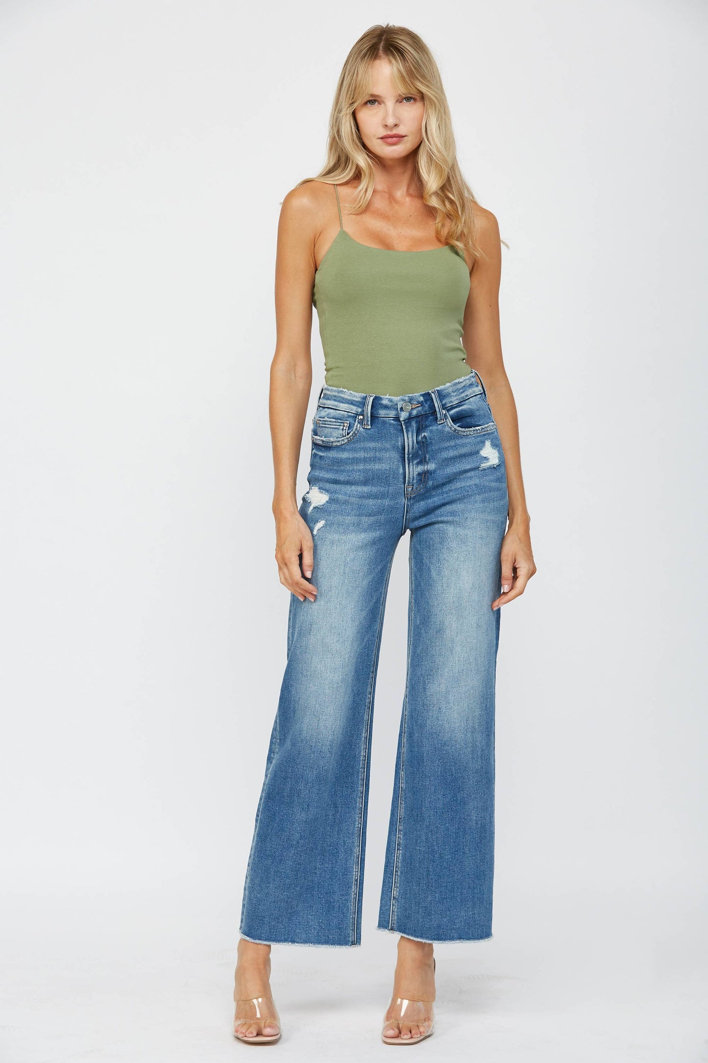 STRETCH SUPER HIGH RISE WIDE LEG
