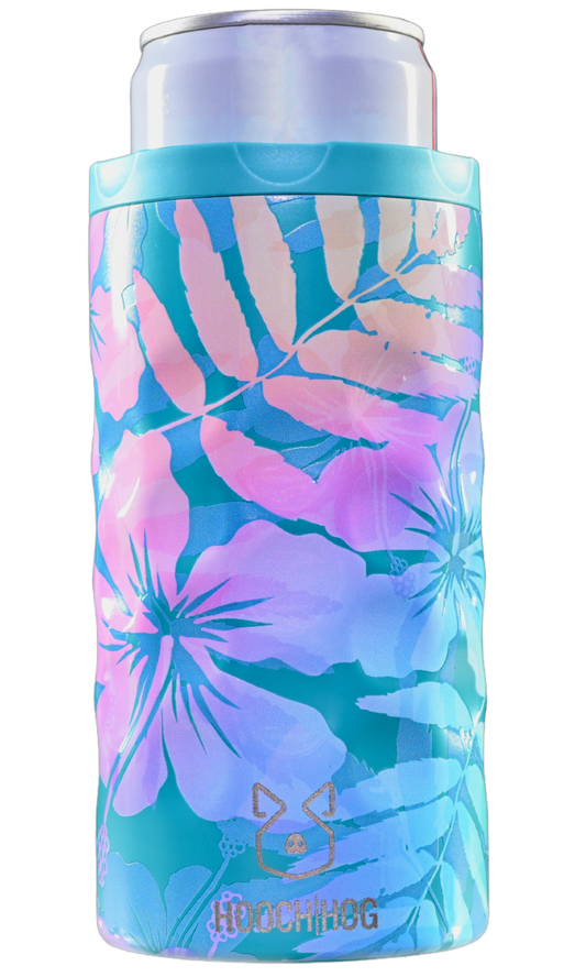 The Skinny Can Cooler [Blue Floral]