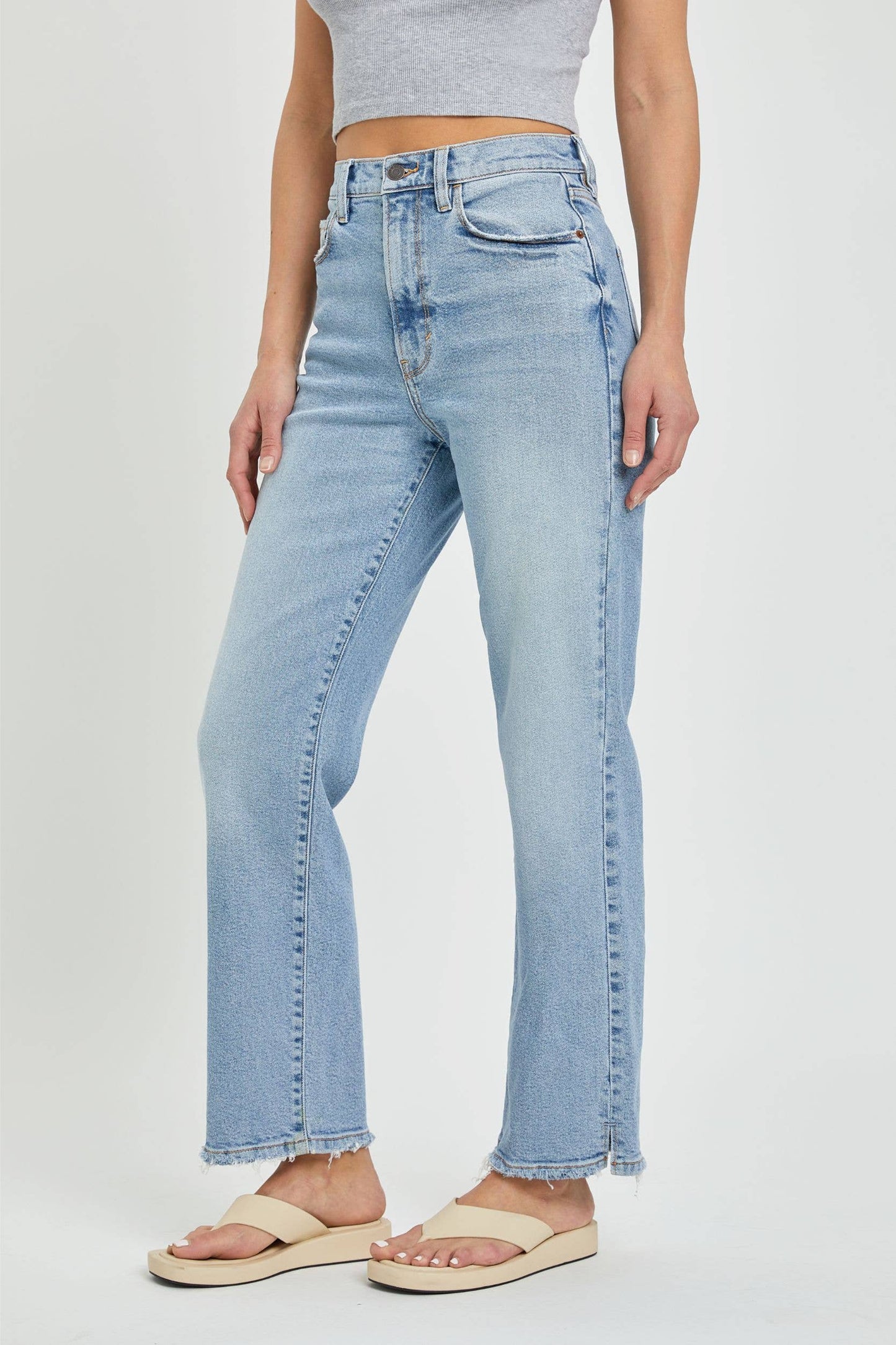 Cello Jeans - Super High Rise Dad Jeans with Mini Side Slits WV18789RS-LT