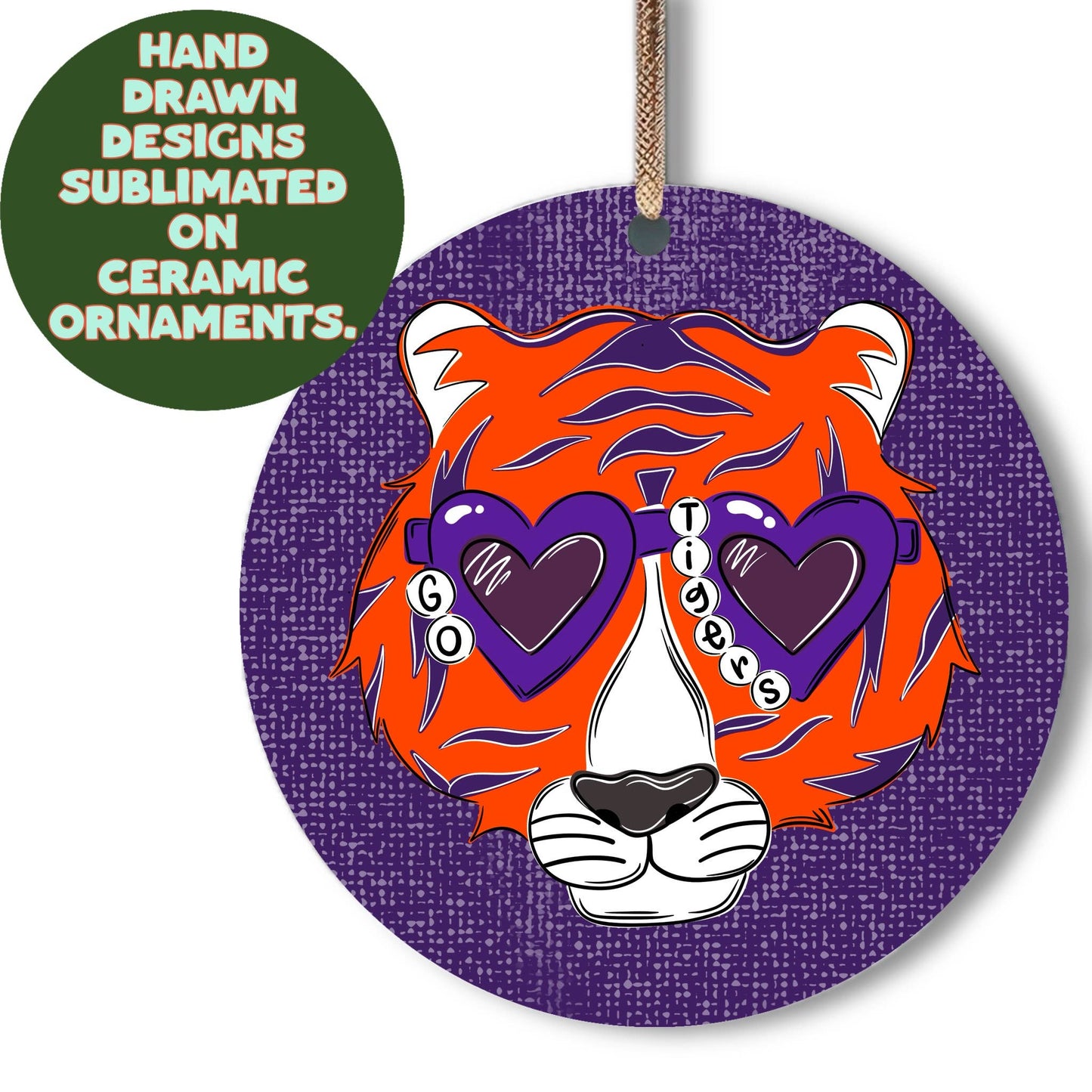 Clemson tigers inspired Christmas ornaments  