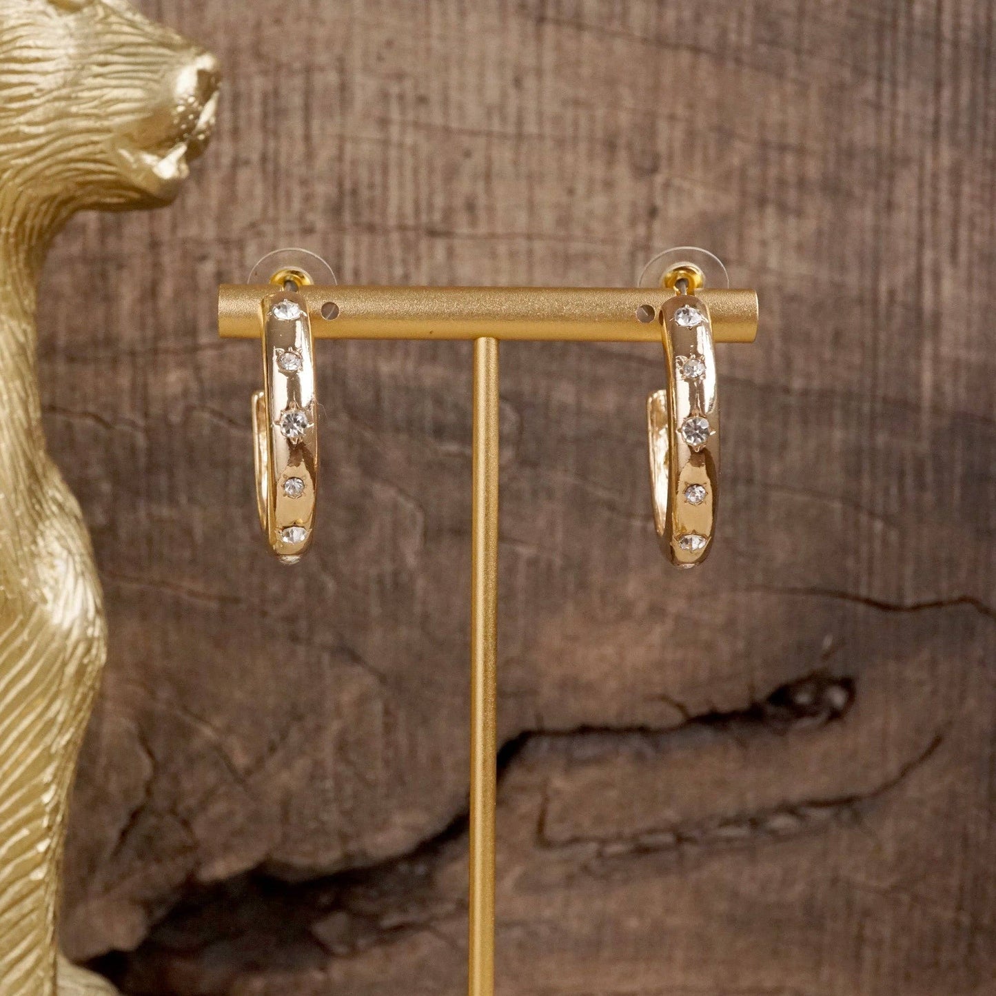 Classic Bubble Hoops – Gold with Pearl or Crystals