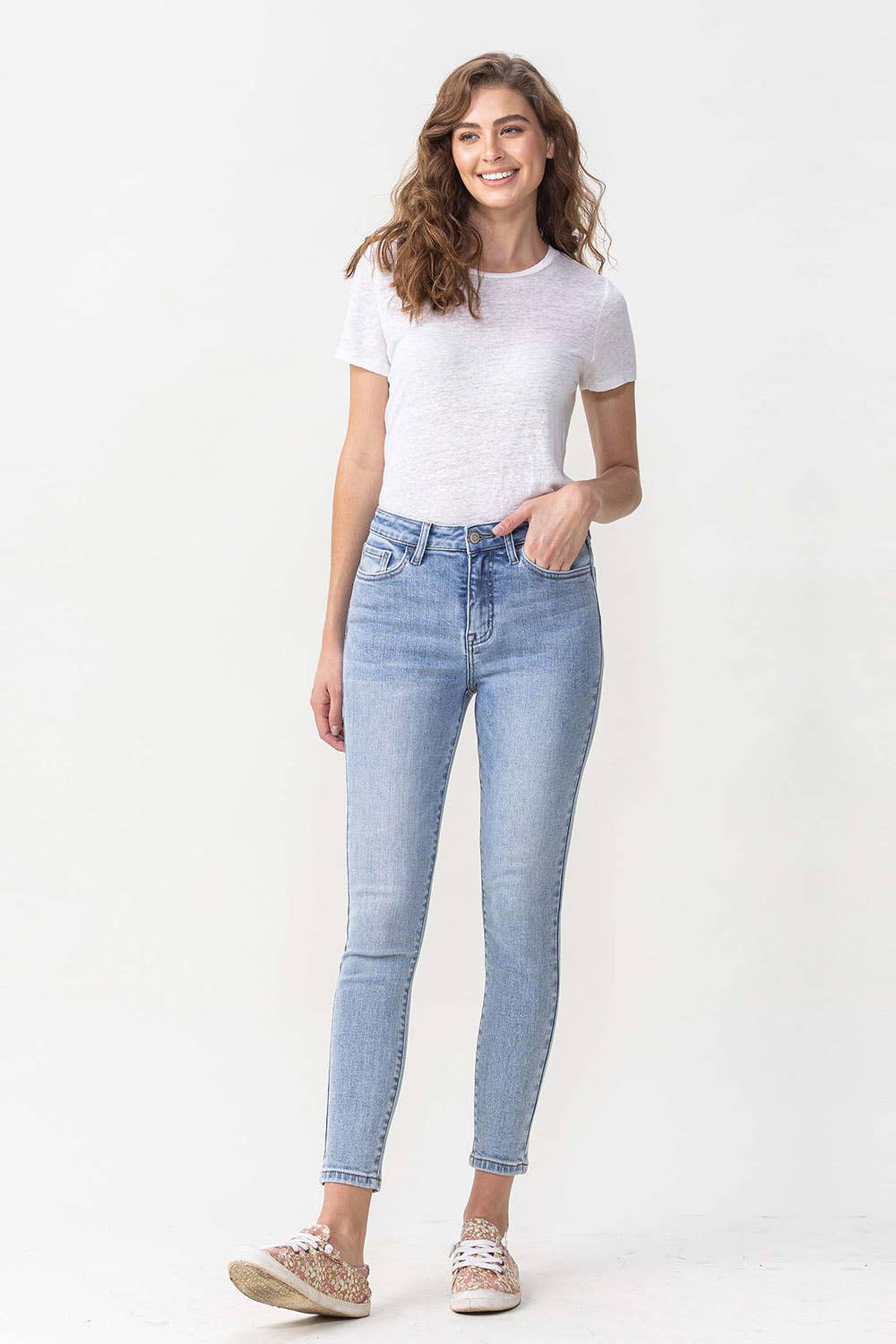 Lovervet by VERVET - HIGH RISE CROP SKINNY