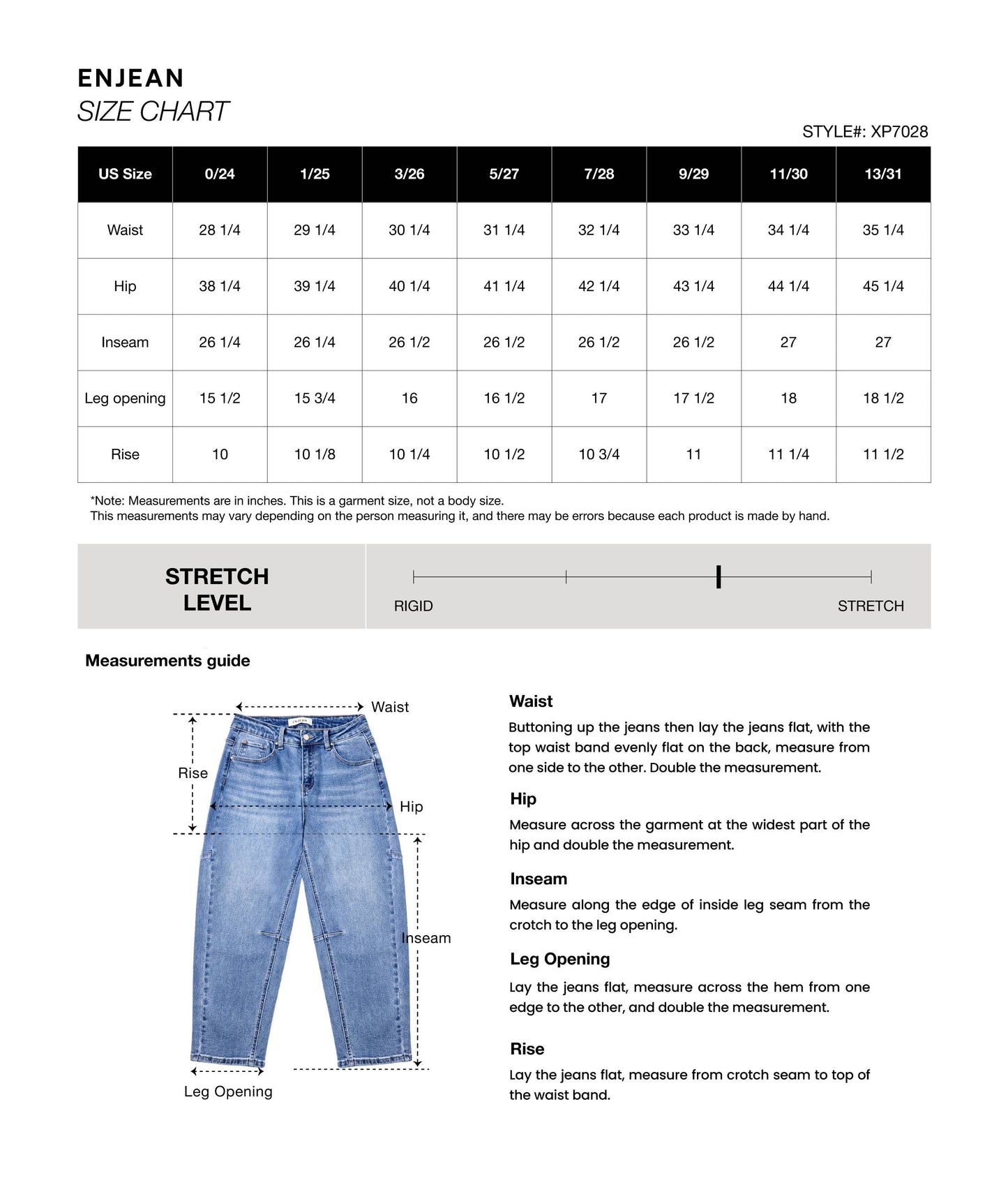 RNJEAN - Mid Waist Barrel Jeans (XP7028)