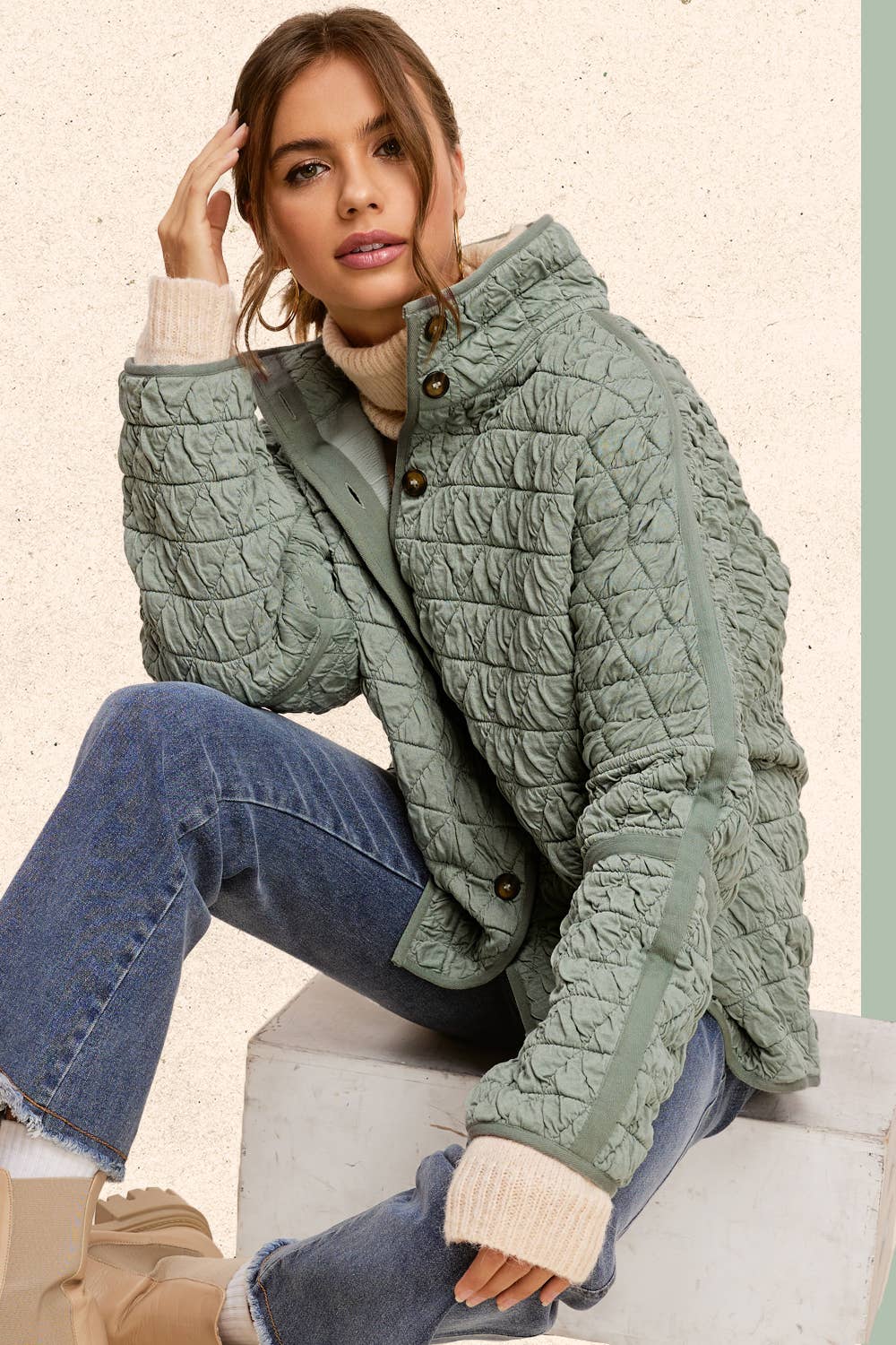 Soft Quilted Fall Winter Jacket