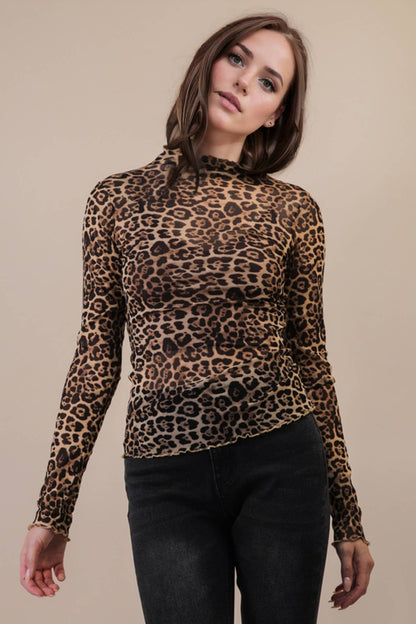 Allure High-Neck Mesh Top