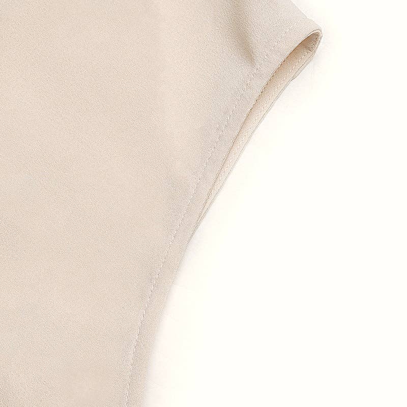 Sleeveless Bow Belt Midi Dress Elegant A-Line Summer Dress