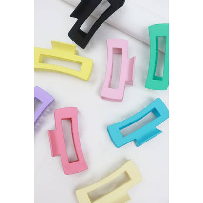 Matte Cut Out Rectangle Hair Claw