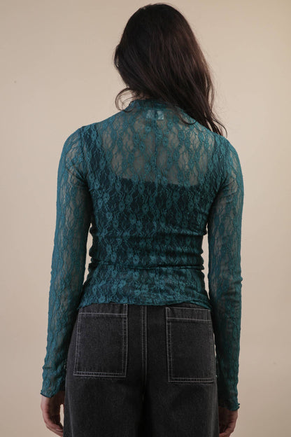 Allure High-Neck Mesh Top