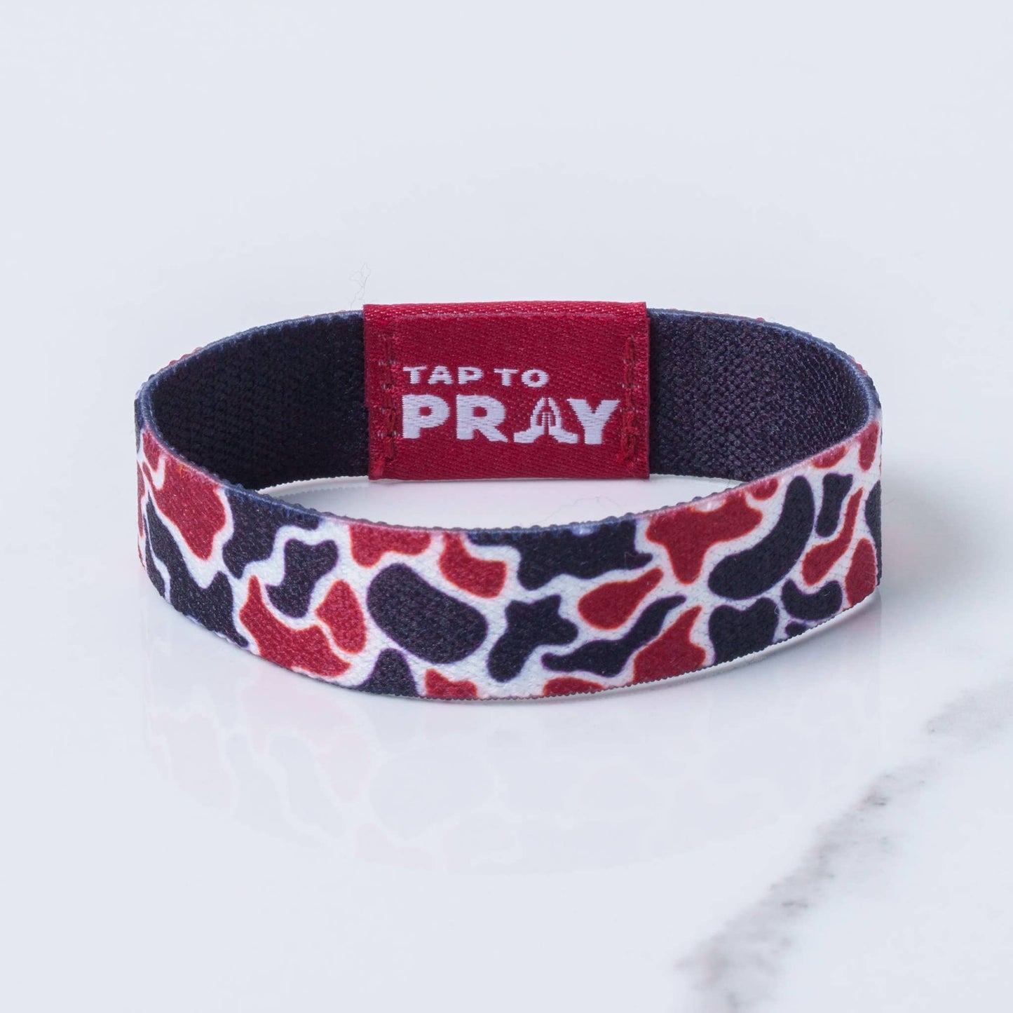 Tap To Pray™ Wristbands - Team Camo - Maroon & Black