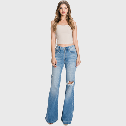 Petra - Super High Rise Flare Jeans