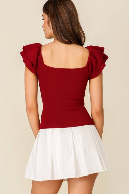 The Midnight Ruffle Top