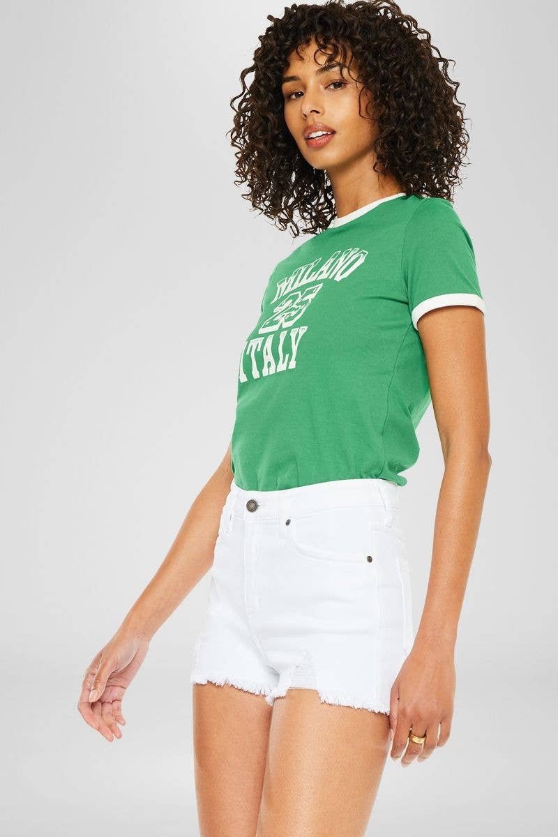 Kan Can USA - OPEN PACK HIGH RISE WHITE SHORTS JEANS-KC7281WT-N
