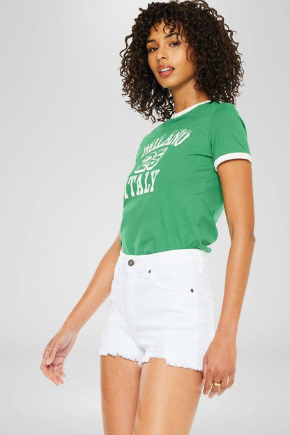 Kan Can USA - OPEN PACK HIGH RISE WHITE SHORTS JEANS-KC7281WT-N