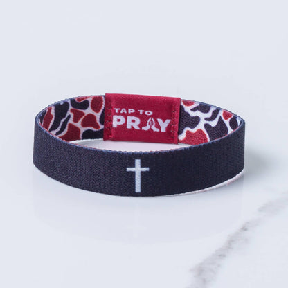 Tap To Pray™ Wristbands - Team Camo - Maroon & Black