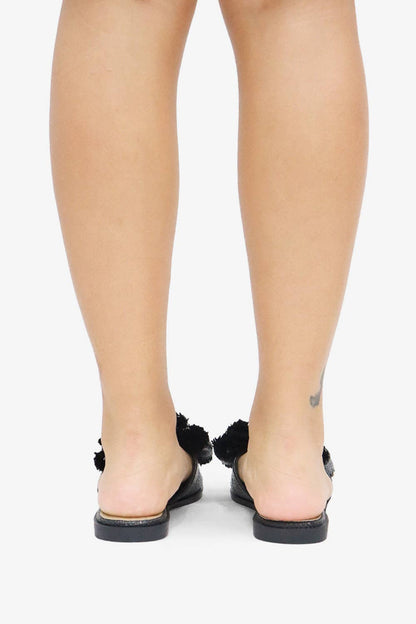 Raffia Bow Sandals