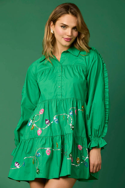 Becky bulb sequin dress