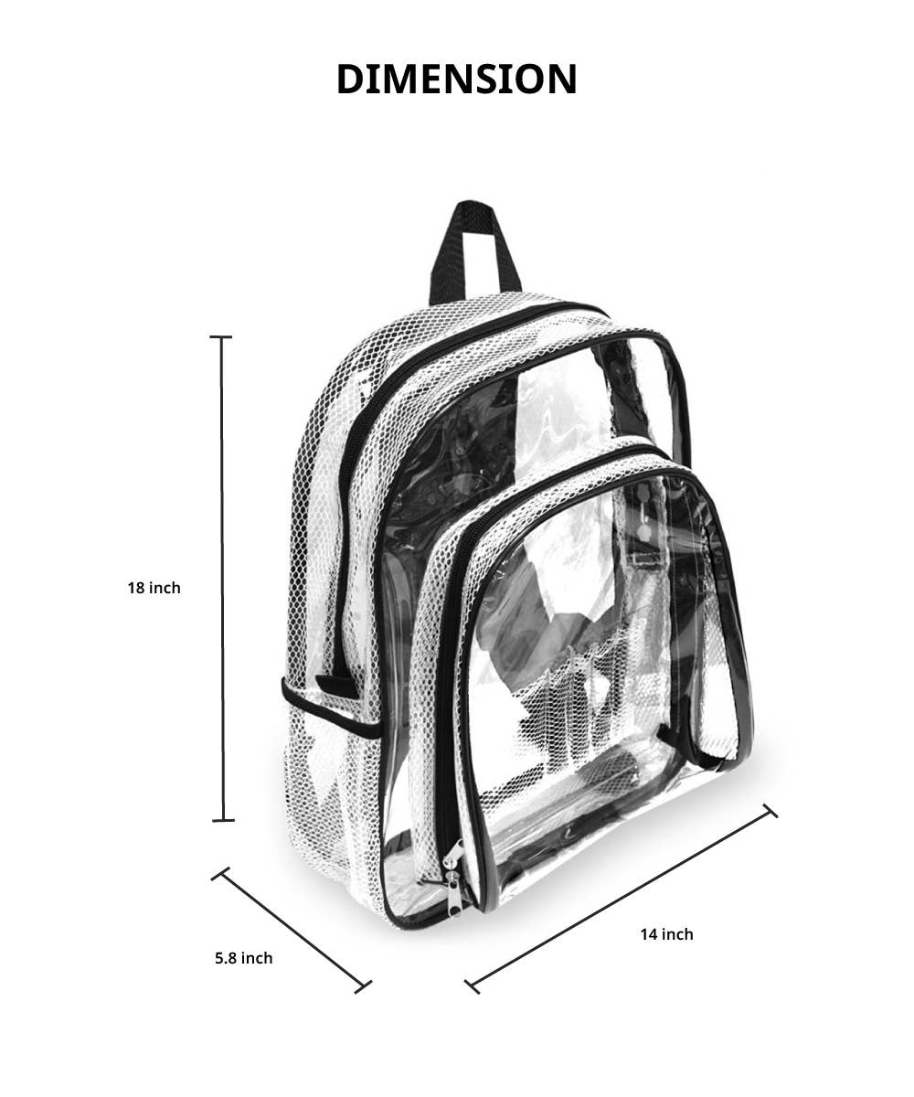...SI-25088 XL clear backpack Stadium approved for Game Day