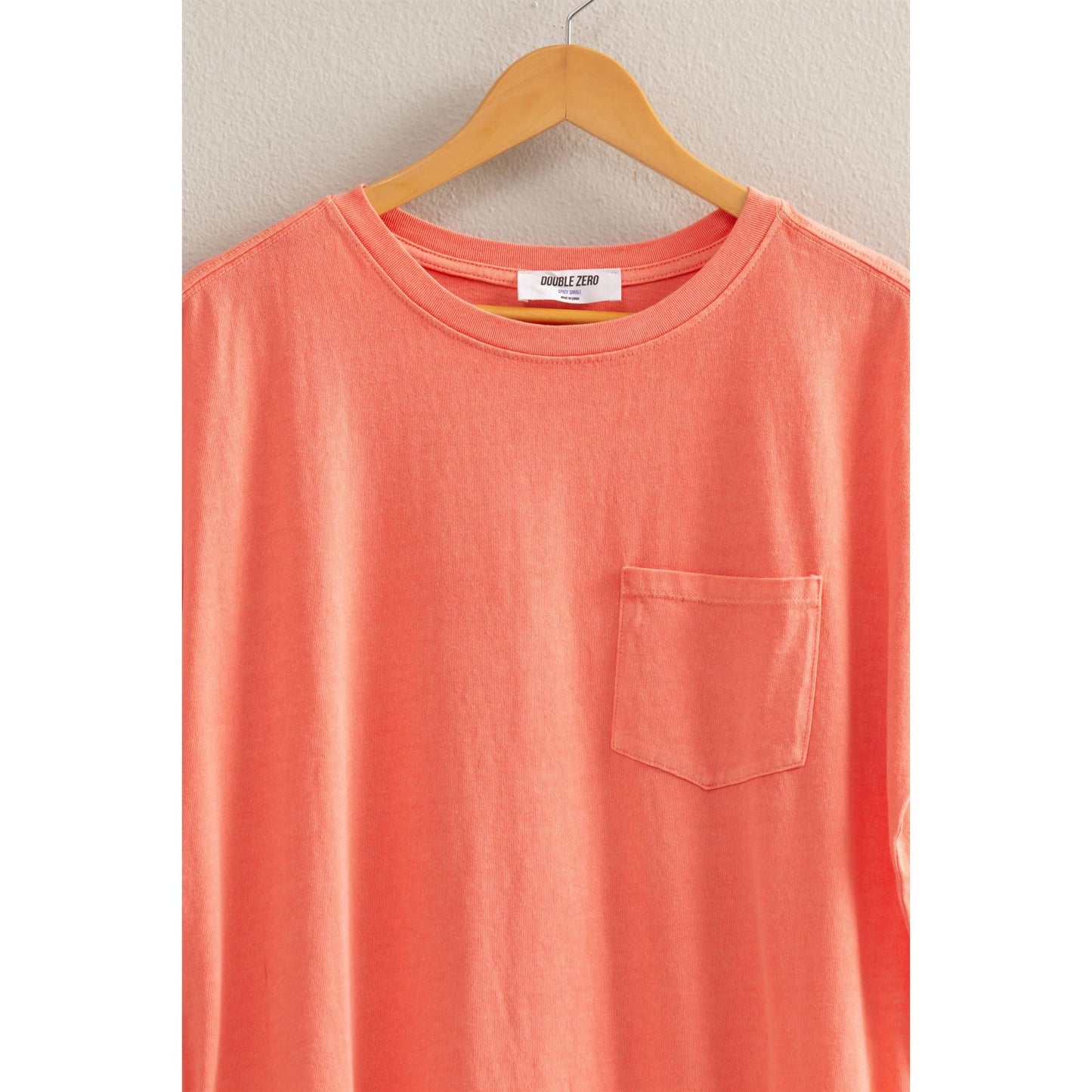 Unwind In Style T Shirt Mini Dress: Coral