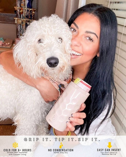 The Skinny Can Cooler [Blue Floral]