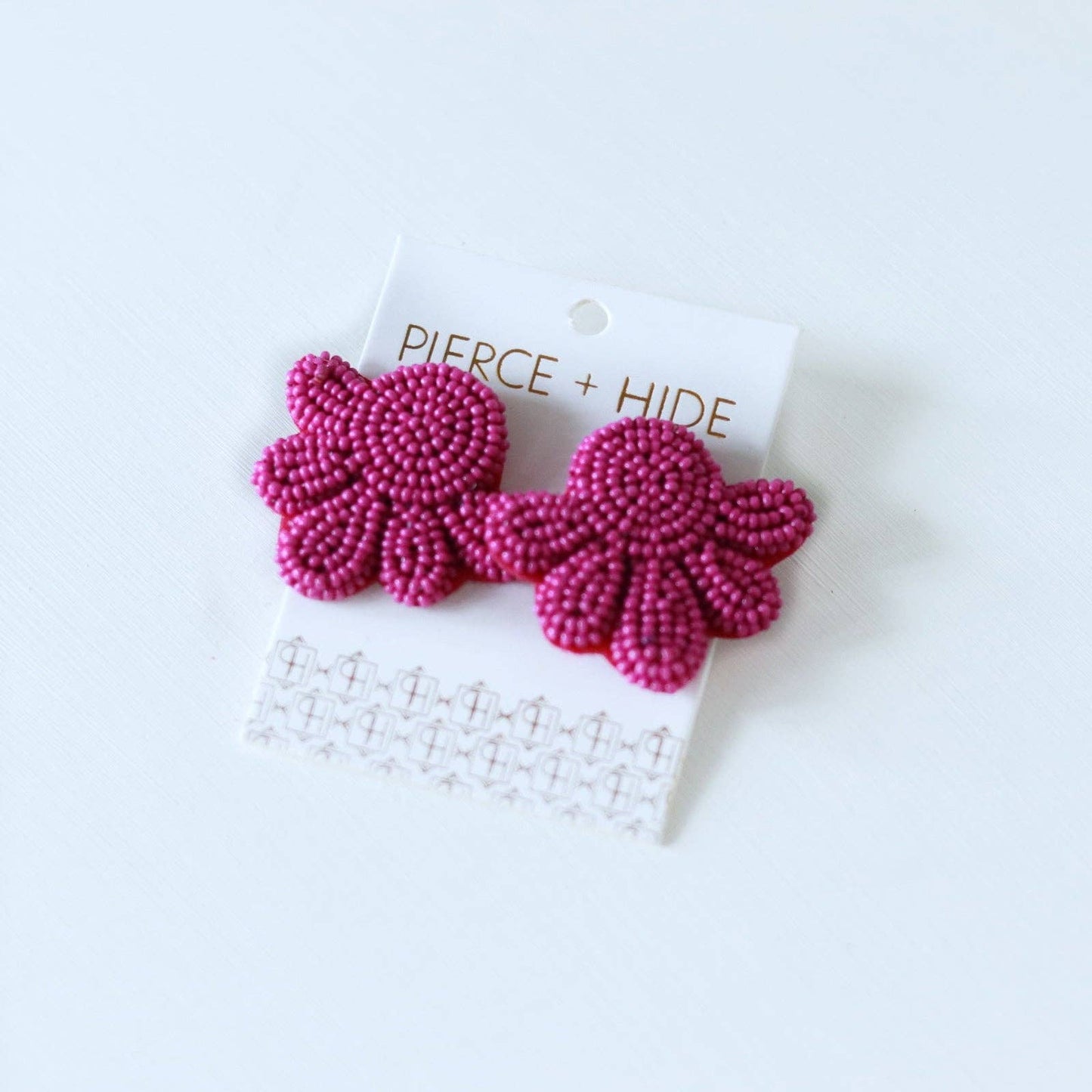 Custom Fuchsia Boho Bubble Drop| Stud Earrings