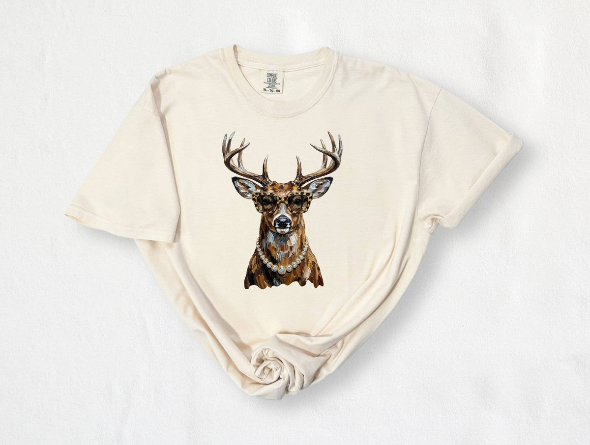Glam Whitetail Deer Graphic Tee