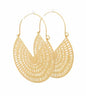 Gold Filigree Hoop Earrings | Laser Cut Earrings