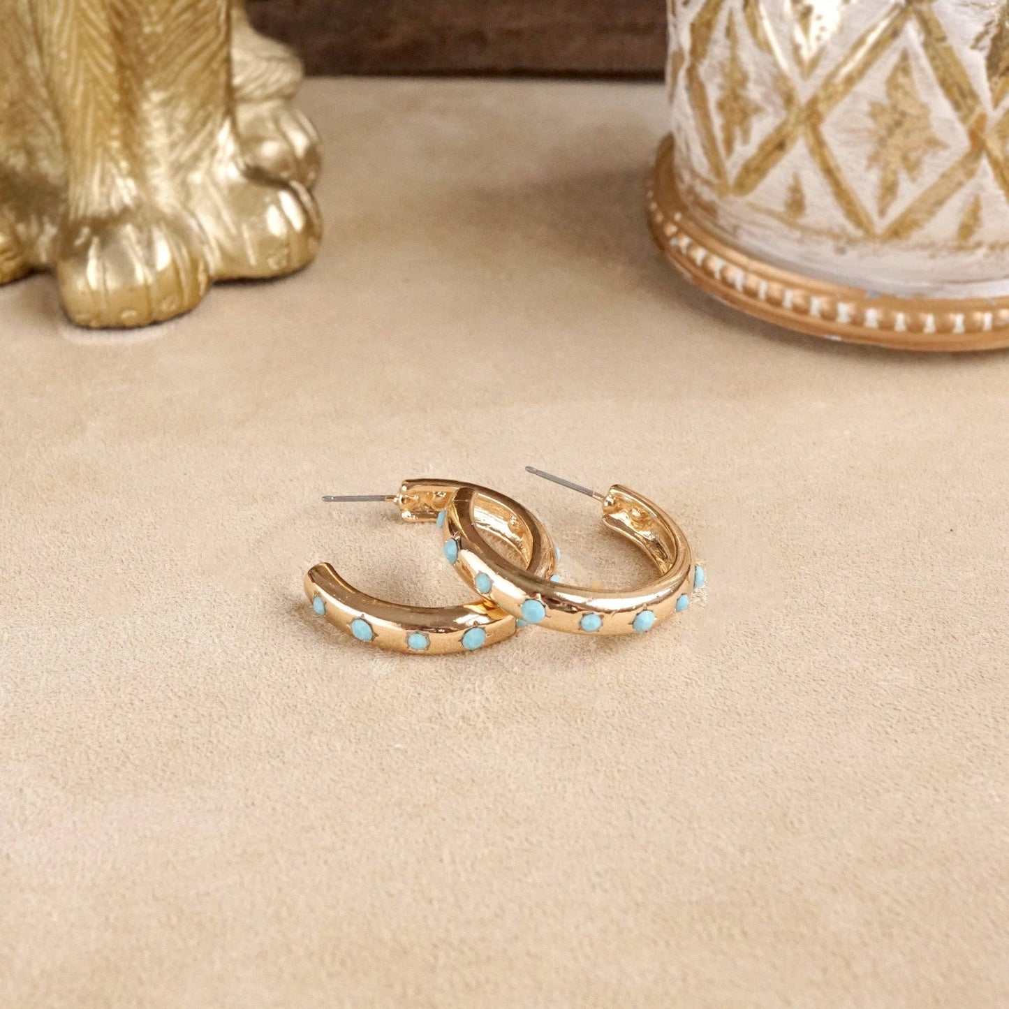 Classic Bubble Hoops – Gold with Pearl or Crystals