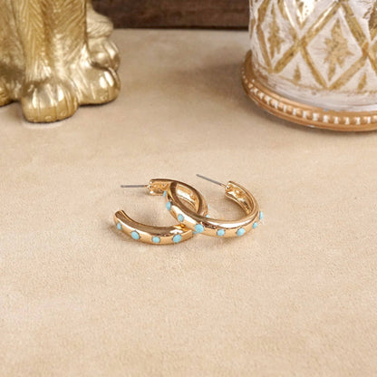 Classic Bubble Hoops – Gold with Pearl or Crystals