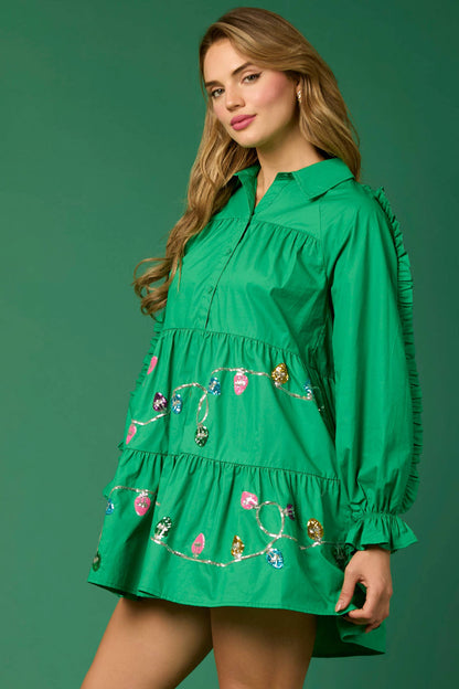 Becky bulb sequin dress