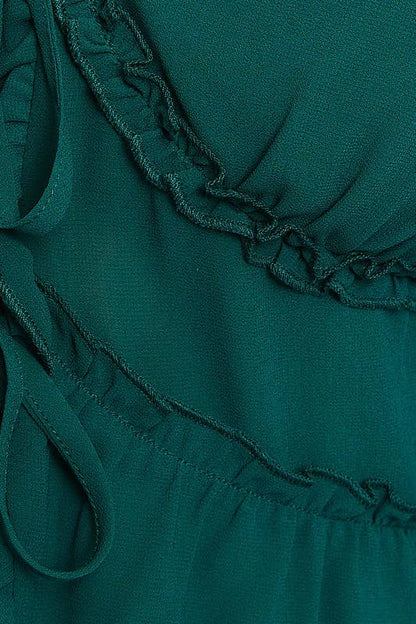 Louisa Puff Long Sleeve in Dark Green