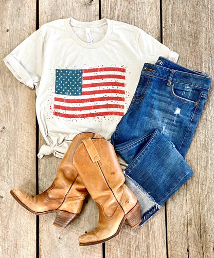 SOUTHERN FRIED DESIGN BARN - American Flag - Shirt