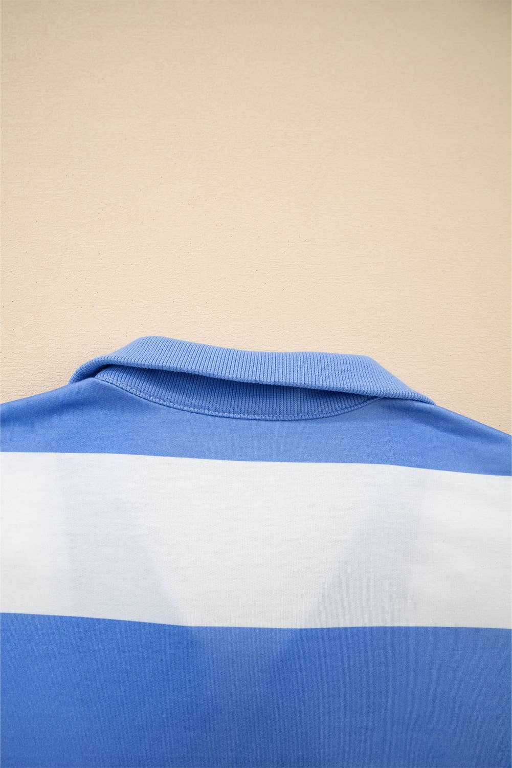 Striped Half Zip Oversize Tee Casual Shorts 2pcs Set